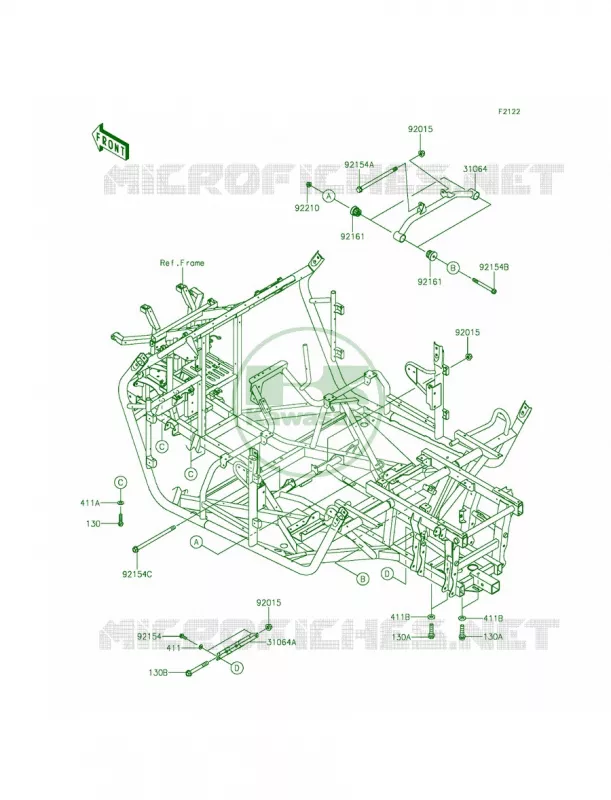 Engine Mount Kawasaki MULE 800 2015 TERYX4 CAMO  KRT800DFF