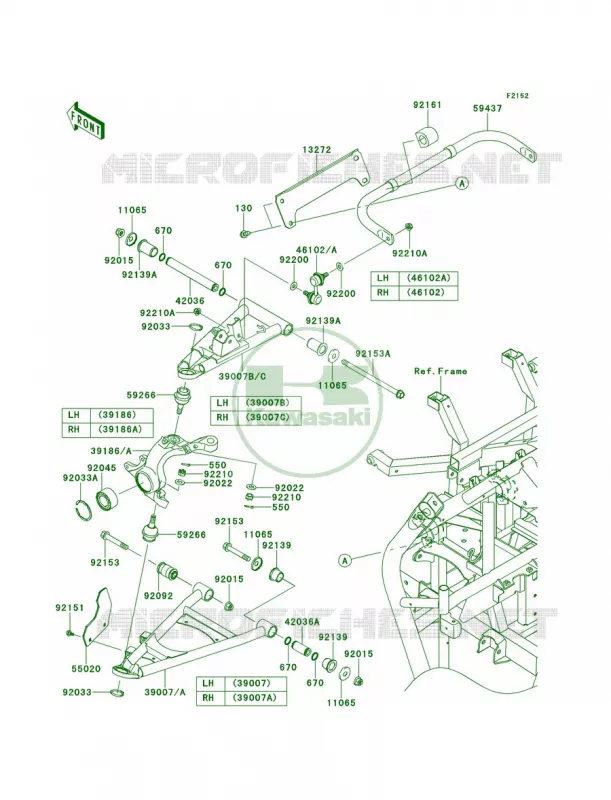 Front Suspension Kawasaki MULE 800 2014 Teryx4 Camo  KRT800DEF