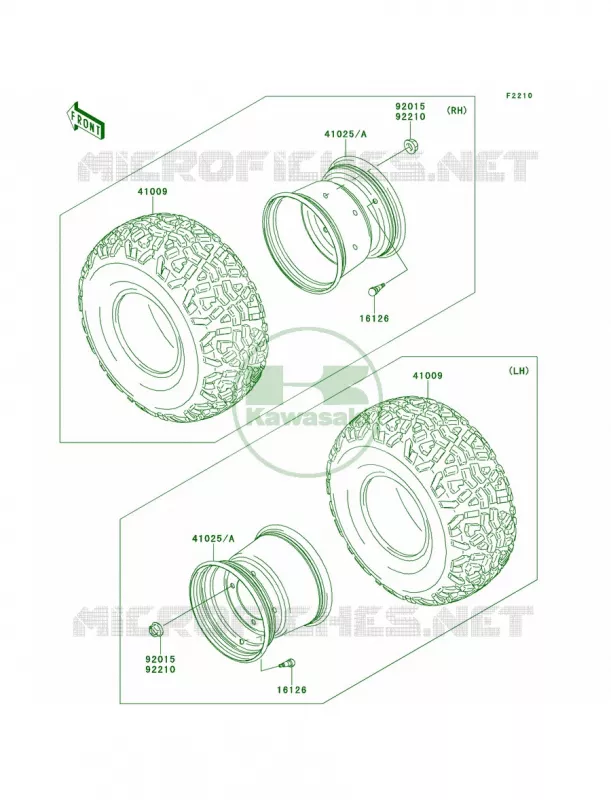 WheelsTires Kawasaki MULE 950 2013 Mule 4010 Trans4x4 Diesel  KAF950GDF