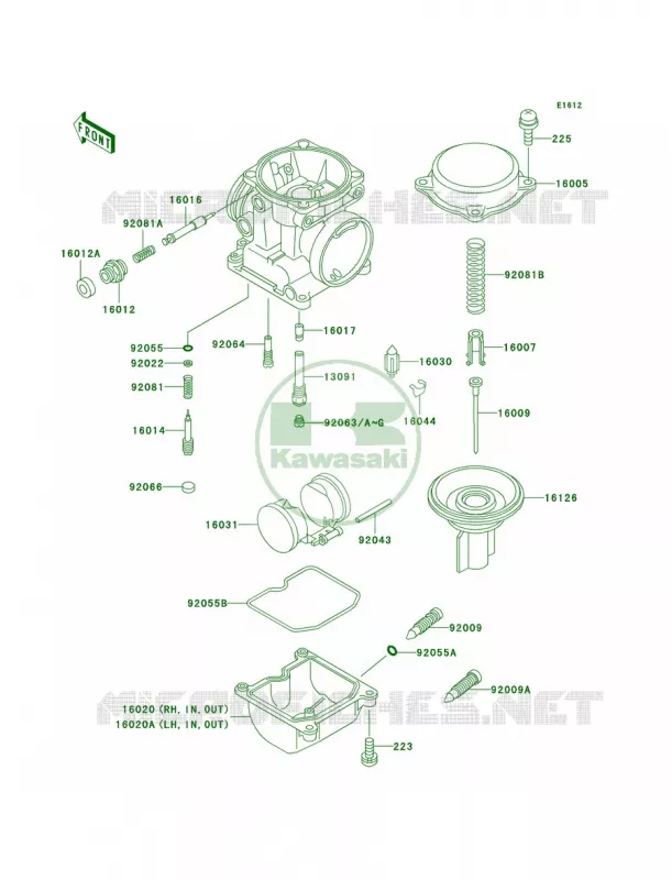 Carburetor Parts Kawasaki MOTOS 1000 2000 Concours  ZG1000-A15