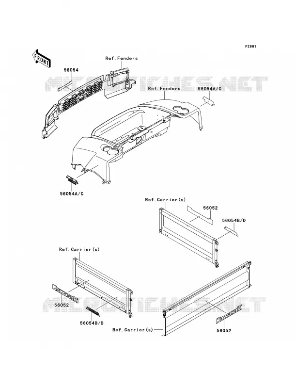 DecalsRCFRDF Kawasaki MULE 620 2012 Mule 4010 Trans4x4  KAF620RCFA