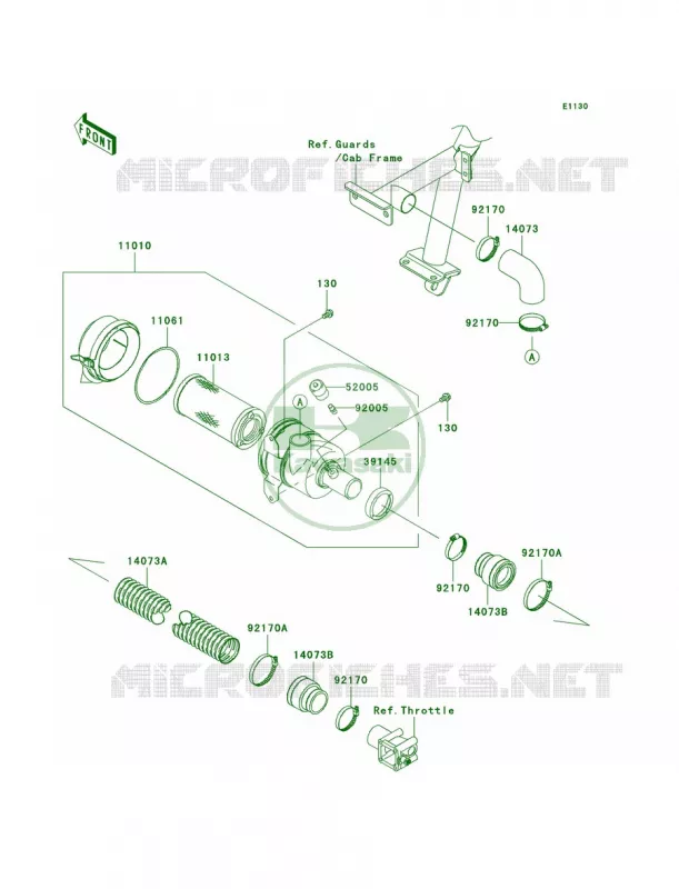 Air CleanerR9F-RAFA Kawasaki MULE 620 2011 Mule 4010 Trans4x4  KAF620RBFA