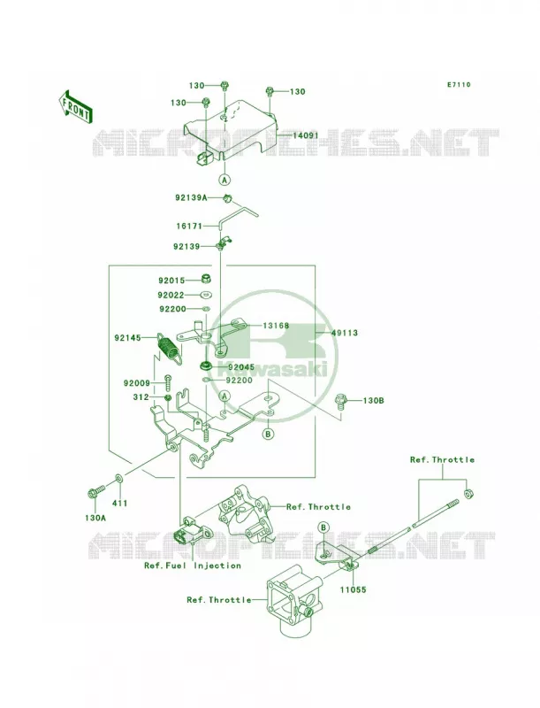 Control Kawasaki MULE 620 2011 Mule 4010 4x4  KAF620MBF