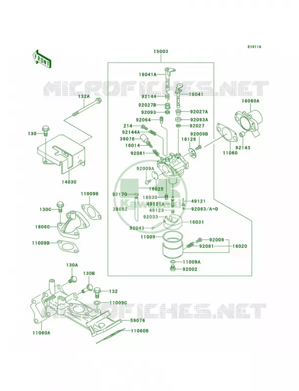CarburetorAF620C-502740- Kawasaki MULE 620 2007 MULE 2500  KAF620-C2