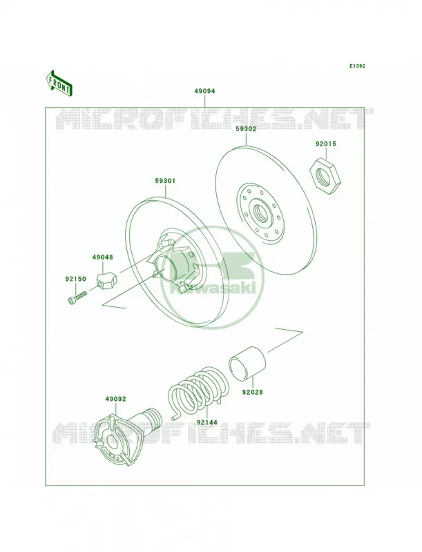 Driven Converter Kawasaki MULE 300 2007 MULE 550  KAF300-C4