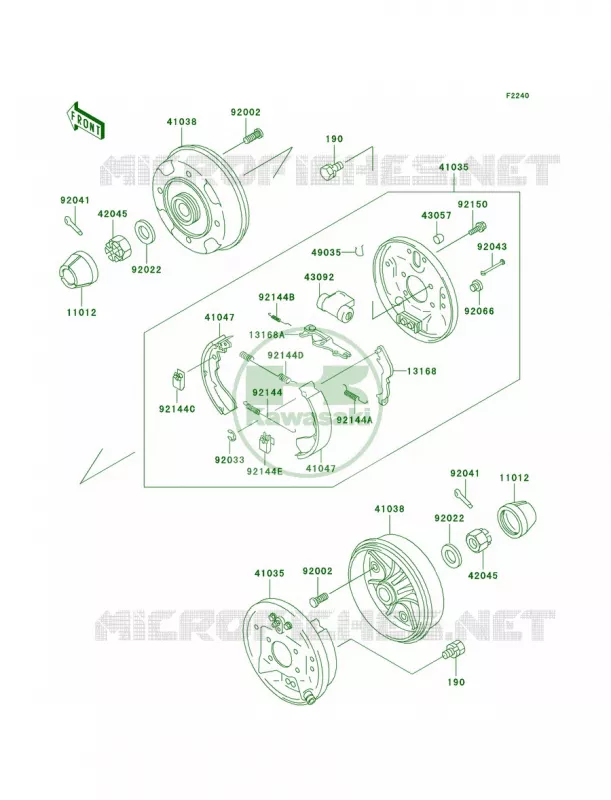 Rear HubsBrakes Kawasaki MULE 300 2007 MULE 550  KAF300-C4