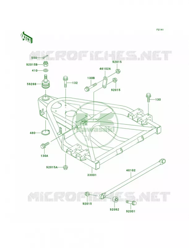 Swingarm Kawasaki MULE 300 2007 MULE 550  KAF300-C7