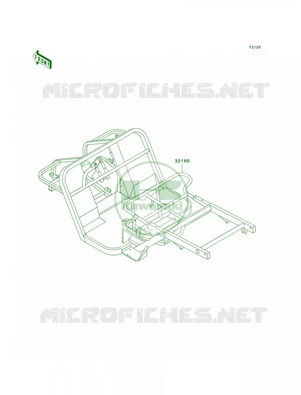 Frame Kawasaki MULE 300 2007 MULE 520  KAF300-D1
