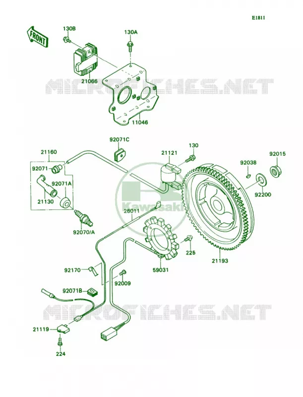 GeneratorIgnition Coil Kawasaki MULE 540 2007 MULE 2010  KAF540-C1