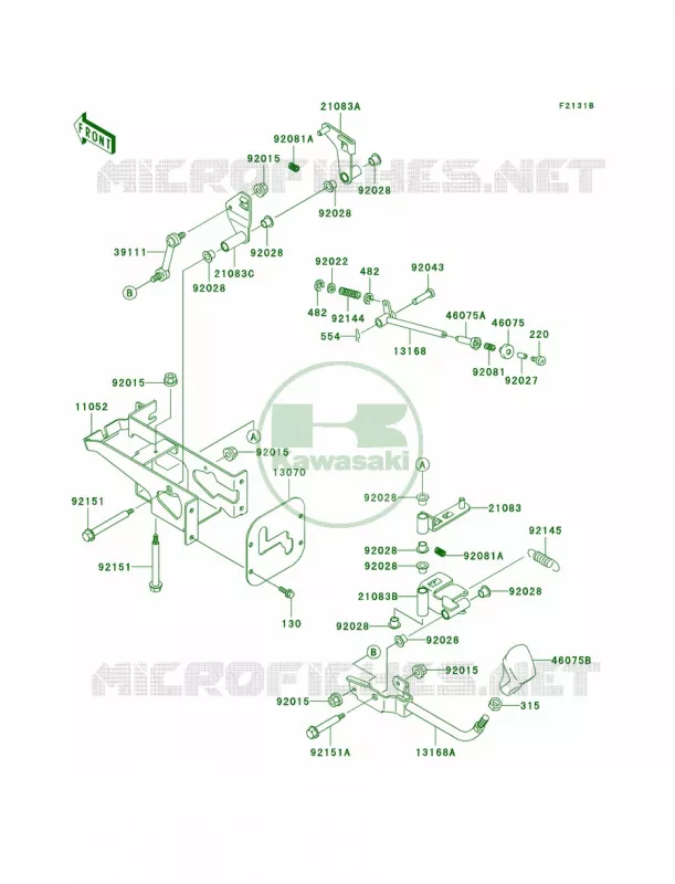 Frame FittingsLever Kawasaki MULE 620 2007 MULE 3020 TURF  KAF620-F3