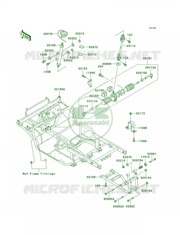 FrameKAF620-G1-G3 Kawasaki MULE 620 2007 MULE 3000  KAF620-G2