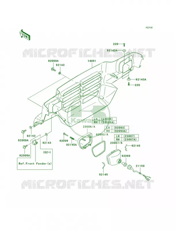 Headlights Kawasaki MULE 620 2007 MULE 3000  KAF620-G2