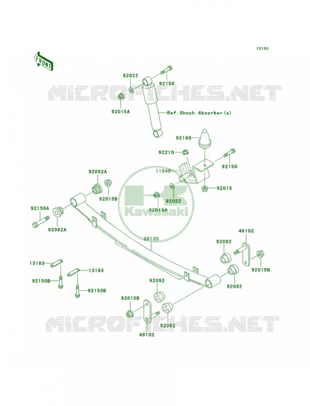 Rear Suspension Kawasaki MULE 620 2007 MULE 3000  KAF620-G2