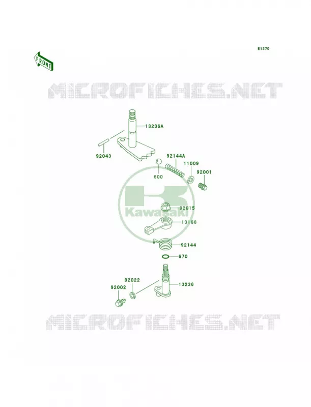 Gear Change Mechanism Kawasaki MULE 620 2007 MULE 3000  KAF620-G4