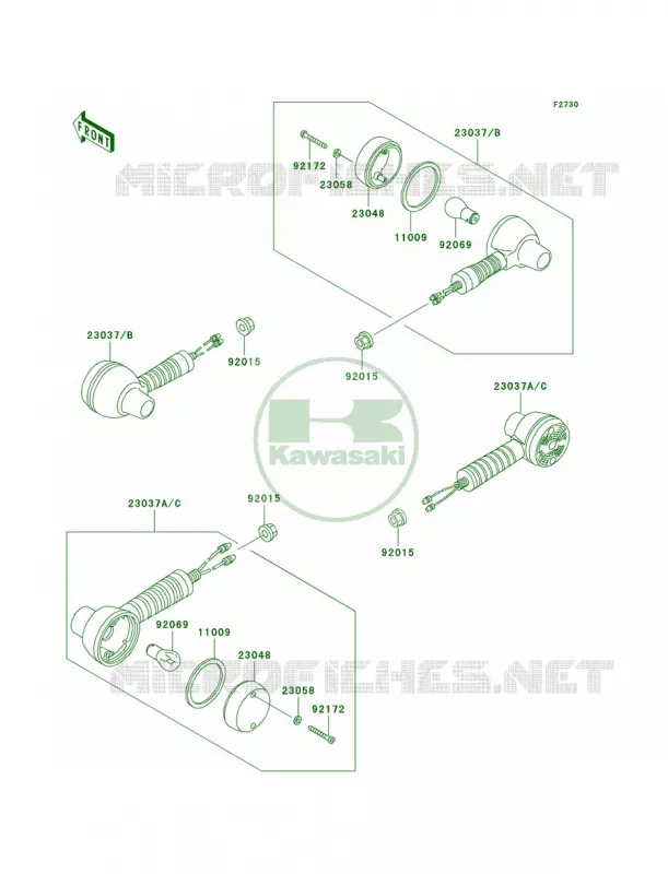 Turn Signals Kawasaki MOTOS 250 2003 KLR250  KL250-D20