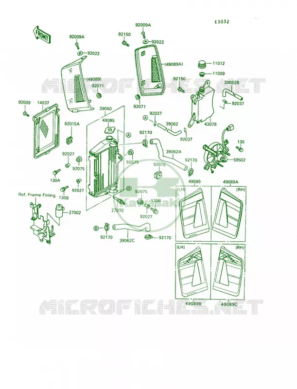 Radiator Kawasaki MOTOS 650 1994 KLR650  KL650-A8