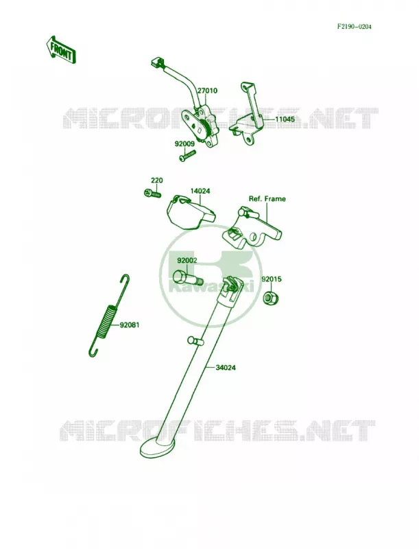 Stand Kawasaki MOTOS 650 1991 KLR650  KL650-A5