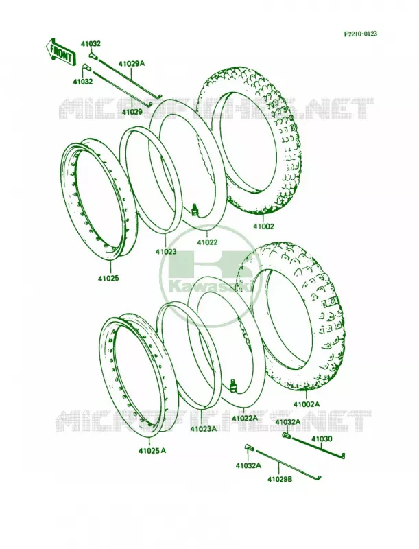 WheelsTires Kawasaki MOTOS 250 1987 KLR250  KL250-D4
