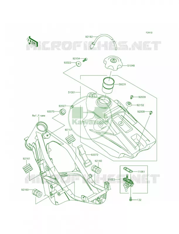 Fuel Tank Kawasaki MOTOS 85 2014 KX85  KX85CEF