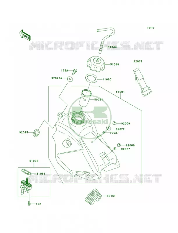Fuel Tank Kawasaki MOTOS 65 2013 KX65   KX65ADF