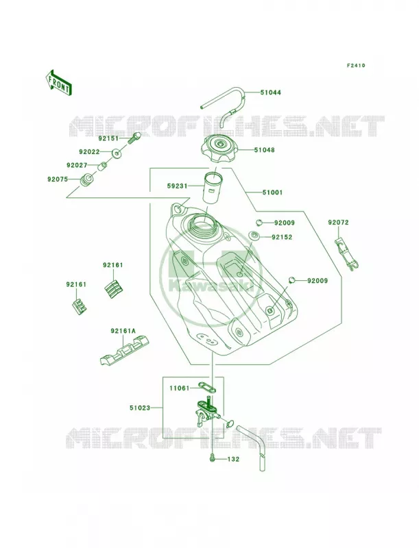 Fuel Tank Kawasaki MOTOS 250 2007 KX250F  KX250T7F