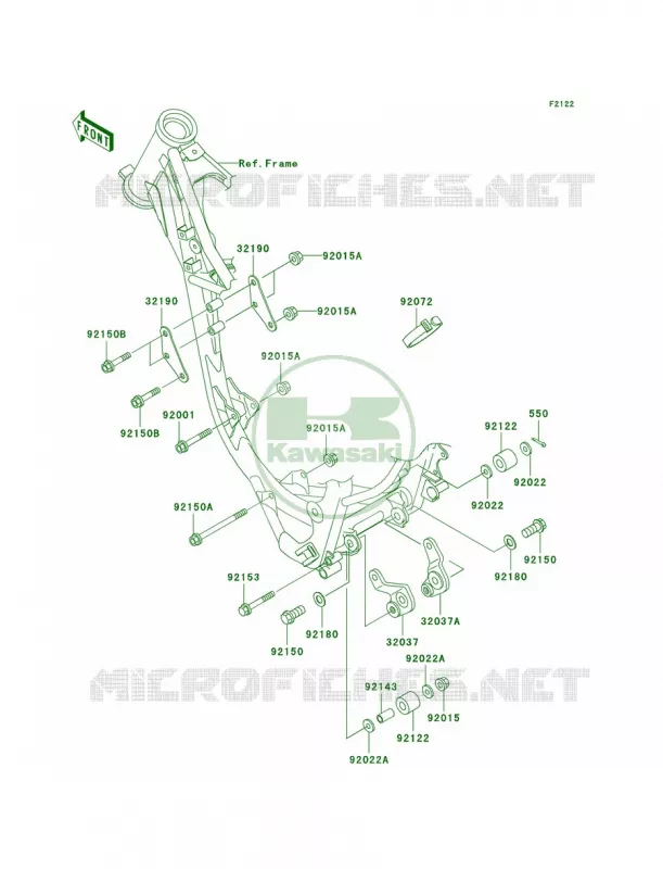 Engine Mount Kawasaki MOTOS 85 2007 KX85  KX85A7F