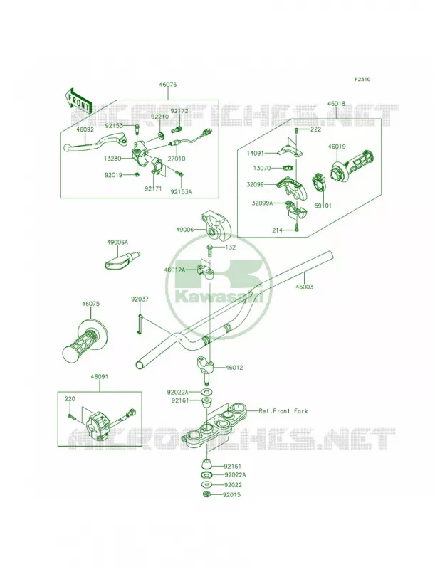 Handlebar Kawasaki MOTOS 140 2014 KLX140L  KLX140BEF