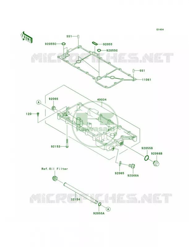 Oil Pan Kawasaki MOTOS 2000 2009 Vulcan 2000  VN2000G9F