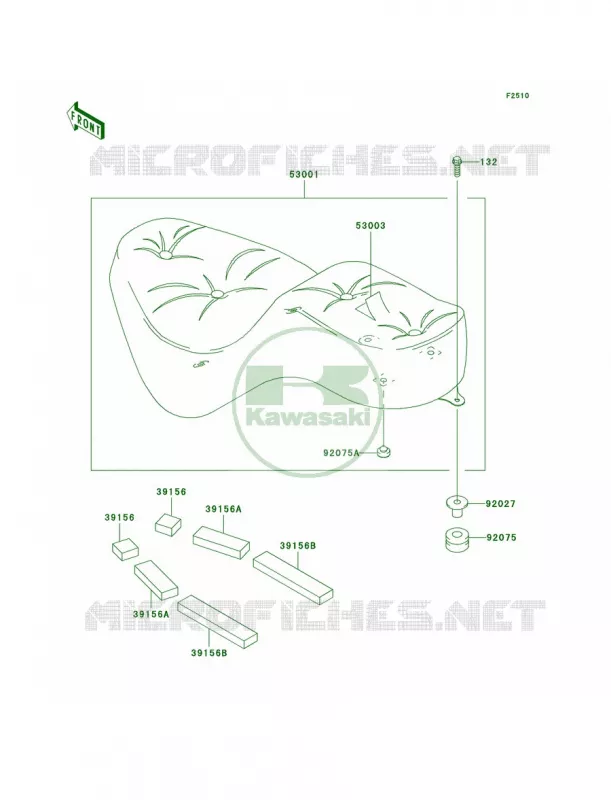 Seat Kawasaki MOTOS 500 2007 Vulcan 500 LTD  EN500C7F