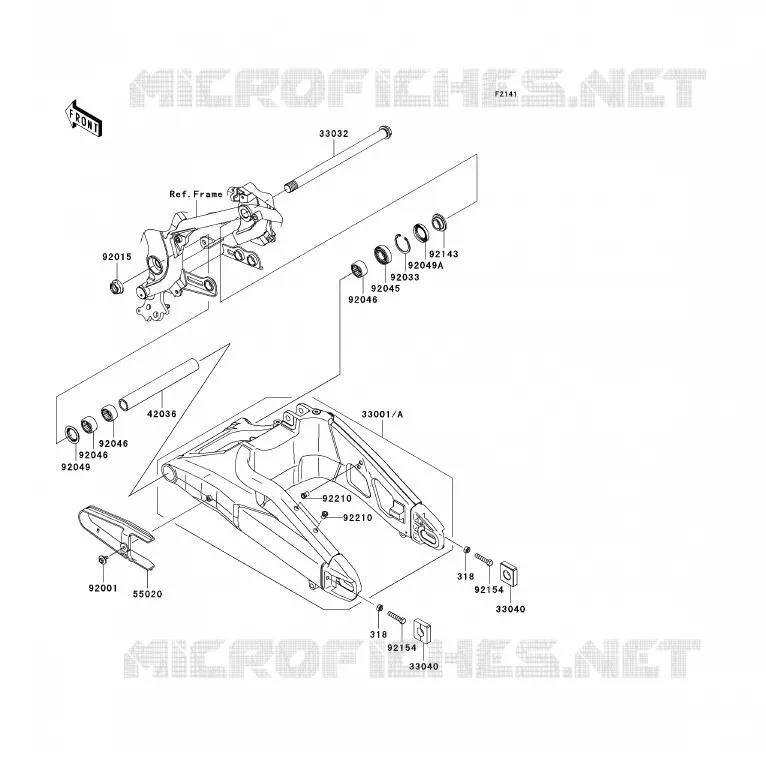 SWINGARM Kawasaki MOTOS 650 2012 VERSYS 650 ABS  KLE650DCFW