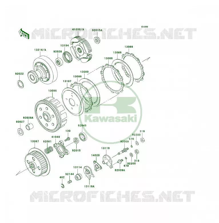 CLUTCH Kawasaki QUAD 300 2000 KLF300 4X4  KLF300-C12