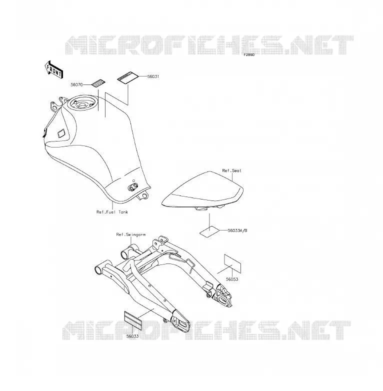 LABELS(ECF) Kawasaki MOTOS 650 2012 ER-6F  EX650ECF