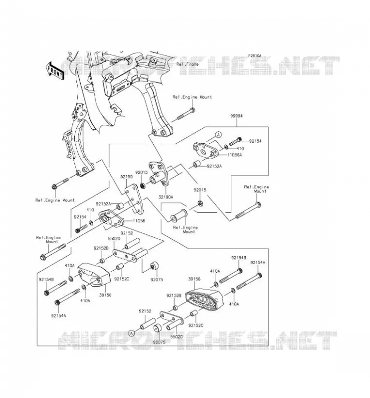 ACCESSORY (PROTECTION MOTEUR) Kawasaki MOTOS 650 2012 ER-6F  EX650ECF