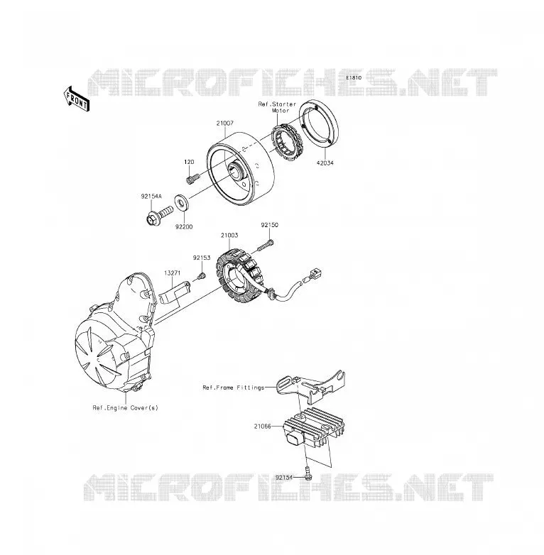 GENERATOR Kawasaki MOTOS 650 2013 ER-6F ABS  EX650FDS