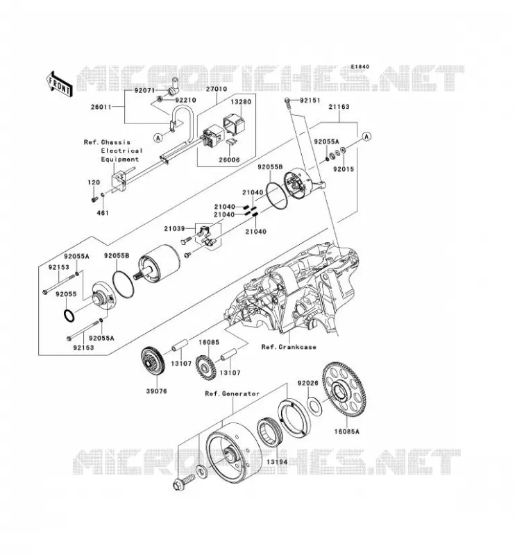 STARTER MOTOR Kawasaki MOTOS 650 2007 VERSYS 650  KLE650A7F