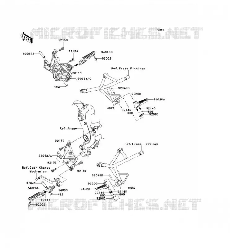 FOOTREST Kawasaki MOTOS 650 2009 VERSYS 650  KLE650A9F