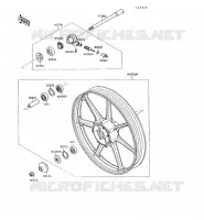 FRONT HUB(JA001441&NAMI) for Kawasaki VN-15