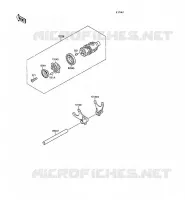 GEAR CHANGE DRUM   SHIFT FORKS for Kawasaki VN-15SE