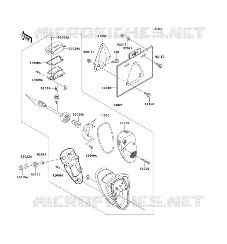 TAILIGHT(S) Kawasaki MOTOS 1500 2002 VN1500 DRIFTER  VN1500-R2H