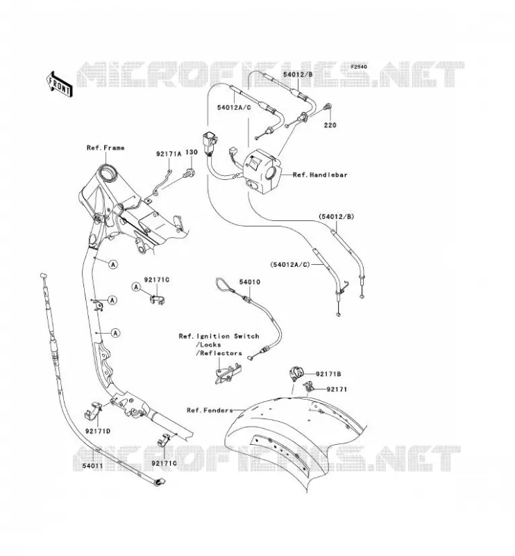 CABLES Kawasaki MOTOS 2000 2005 VN2000  VN2000-A2