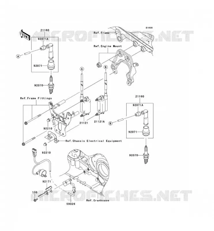 IGNITION SYSTEM Kawasaki MOTOS 2000 2005 VN2000  VN2000-A2