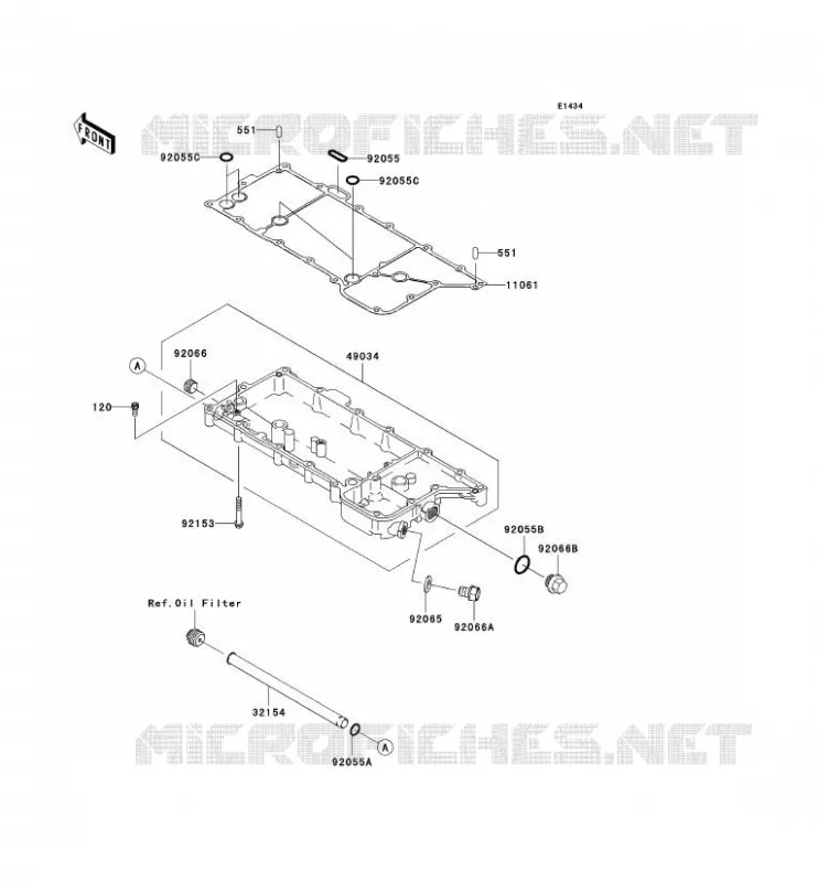 OIL PAN Kawasaki MOTOS 2000 2005 VN2000  VN2000-A2