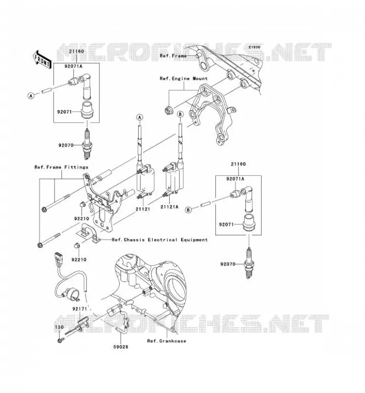IGNITION SYSTEM Kawasaki MOTOS 2000 2006 VN2000  VN2000A6F