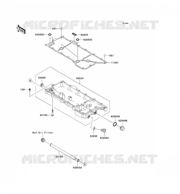 OIL PAN Kawasaki MOTOS 2000 2007 VN2000  VN2000A7F