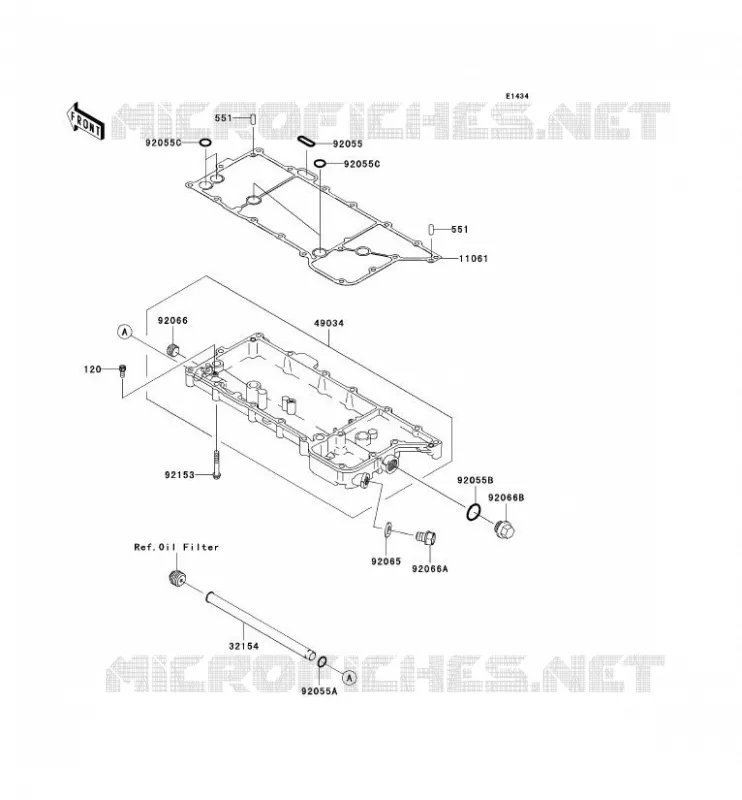 OIL PAN Kawasaki MOTOS 2000 2006 VN2000 LIMITED  VN2000D6F