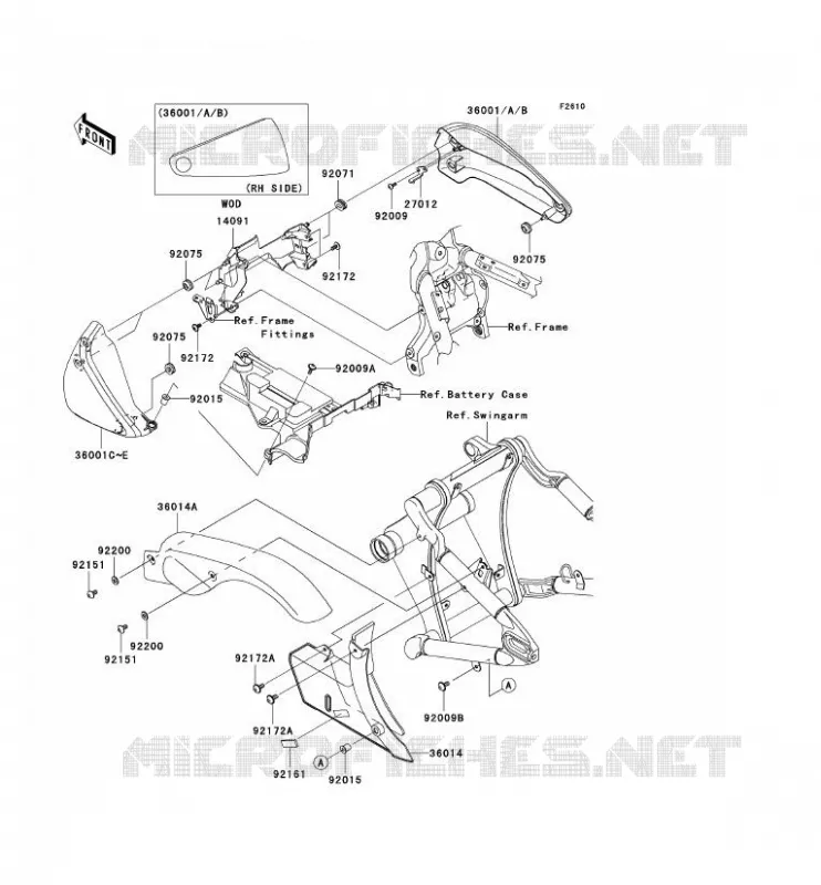 SIDE COVERS - CHAIN COVER Kawasaki MOTOS 2000 2007 VN2000 CLASSIC LT  VN2000F7F