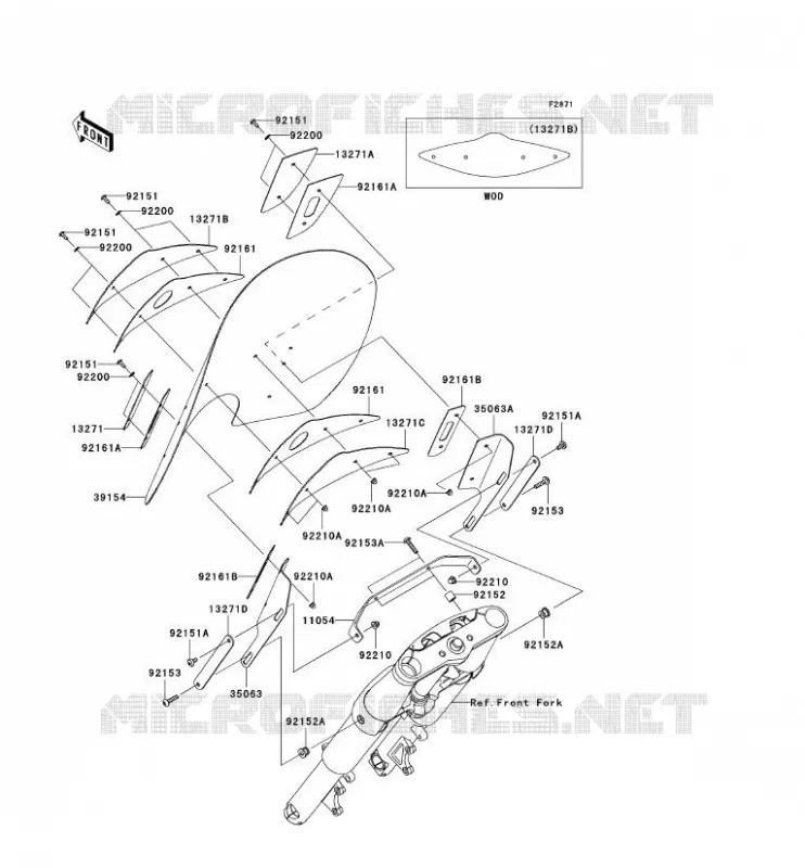 COWLING Kawasaki MOTOS 2000 2007 VN2000 CLASSIC LT  VN2000F7F