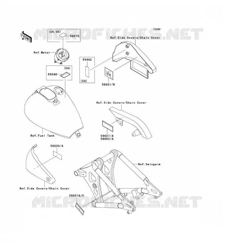 LABELS Kawasaki MOTOS 800 2003 VN800 CLASSIC  VN800-B8