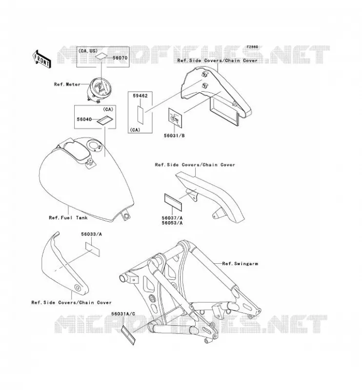 LABELS Kawasaki MOTOS 800 2004 VN800 CLASSIC  VN800-B9