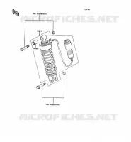 SUSPENSION   SHOCK ABSORBER for Kawasaki GPZ550
